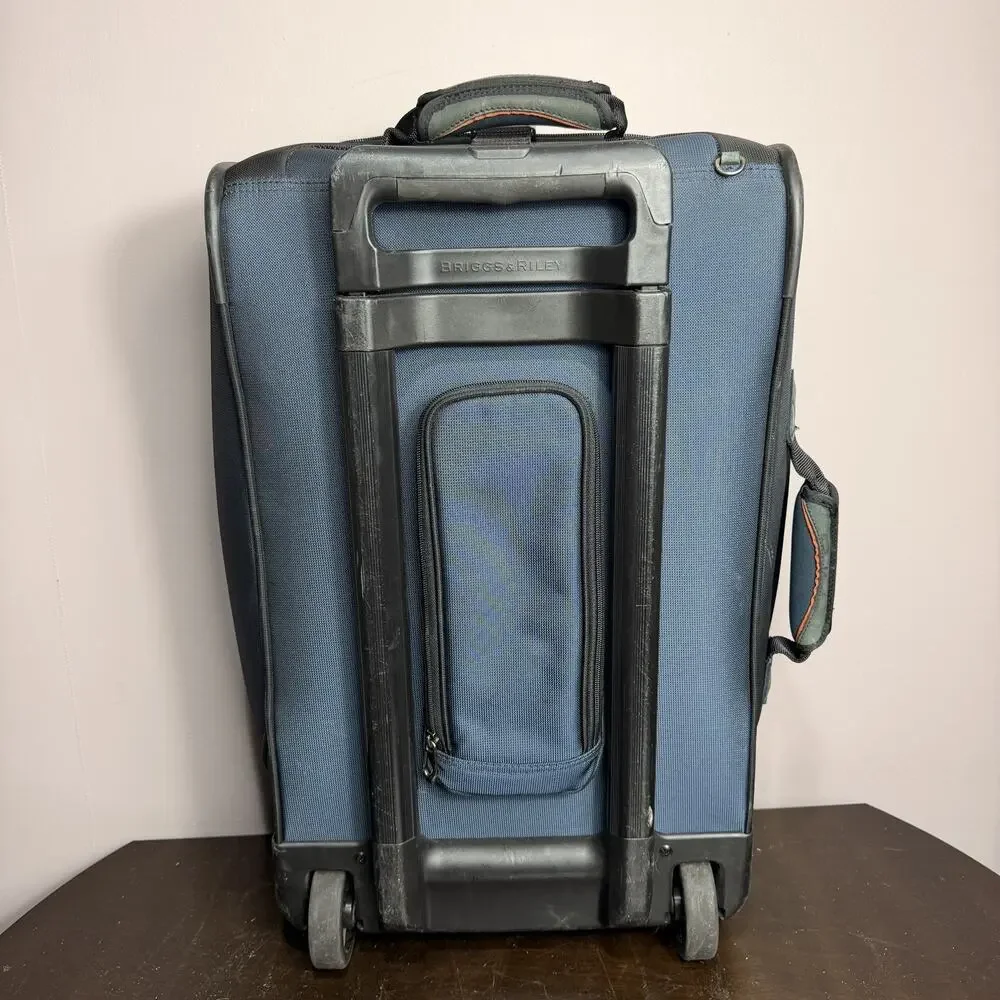 Briggs & Riley Transcend 23” Upright Rolling Duffle Luggage Blue TDUD526 $399